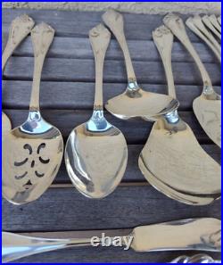 1881 Rogers Oneida KING JAMES Silverplate Service for 8 + serving pcs. Free Ship