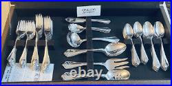 1881 Rogers Oneida King James SilverPlate 16 Place Settings + Case + 14 Serving