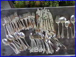 1881 Rogers Oneida King James Silverplate 101 Piece Set Service for 16 & Serving