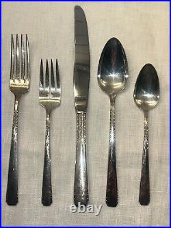 1881 Rogers Oneida Ltd Brookwood Banbury Silverplate Flatware 57 pc Set in Box