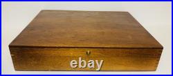 1881 Rogers Oneida Silver Plate Flatware Set 73PC Dovetail Wood Chest EXTRAS