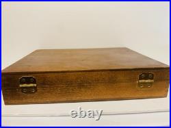 1881 Rogers Oneida Silver Plate Flatware Set 73PC Dovetail Wood Chest EXTRAS