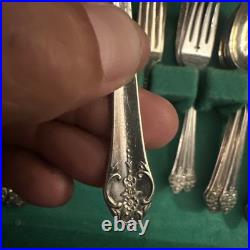 1881 Rogers Plantation Silver Plate TableWare Flower Set of 39 Pieces Box Inc