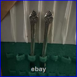 1881 Rogers Plantation Silver Plate TableWare Flower Set of 39 Pieces Box Inc