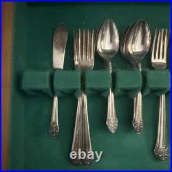 1881 Rogers Plantation Silver Plate TableWare Flower Set of 39 Pieces Box Inc