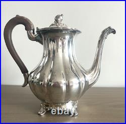 1881 Rogers Silverplate Tea Coffee Set 4pc Coffee Pot Sugar Creamer Tray