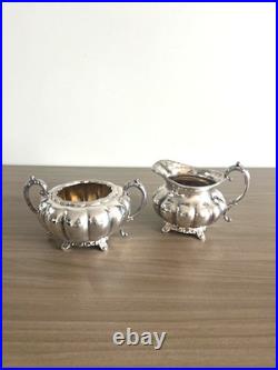 1881 Rogers Silverplate Tea Coffee Set 4pc Coffee Pot Sugar Creamer Tray