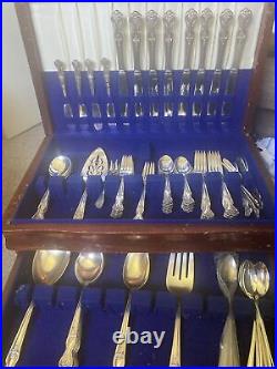1881 original Rogers extra silver plate Silverware with box 64 Pieces + 39 Extra