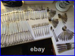 1911 Rogers Bros 1847 Old Colony Silver Plated Flatware Set 86+pc 1911 Rogers Bros 1847 Old Colony Silver Plated Flatware Set 86+pc