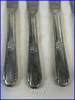 1937 William Rogers silverplate service for eight 54 piece Memory / Hiawatha 450