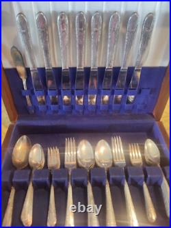 1939 WM Rogers Mfg. Co. IS Silverware Silver Plate 51 Pc. Set REFLECTION Vtg 1939 WM Rogers Mfg. Co. IS Silverware Silver Plate 51 Pc. Set REFLECTION Vtg
