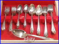 1939 William Rogers Imperial Silver Plate Service for 8 + 2 LG Spoons & Box