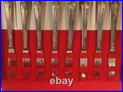 1939 William Rogers Imperial Silver Plate Service for 8 + 2 LG Spoons & Box
