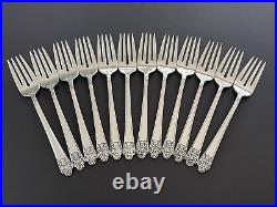 1941 Rogers Precious DeLuxe Silverplate 12/5pc Place Settings + 5 Serving Pcs