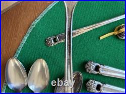 1941 Silver Plated Dining Silver Ware By 1847 Roger's Bros 30 Pieces Art Deco