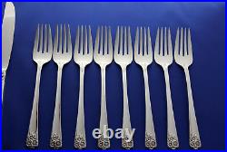 1950 APRIL Silverplate Set 53 PC Service for 8 Flatware MSRP $893 Wm Rogers&Sons