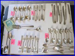 1950 APRIL WM ROGERS INT 48 PIECE DINNER SET FLATWARE SILVERWARE April 1950 APRIL WM ROGERS INT 48 PIECE DINNER SET FLATWARE SILVERWARE April