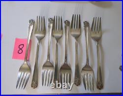 1950 APRIL WM ROGERS INT 48 PIECE DINNER SET FLATWARE SILVERWARE April 1950 APRIL WM ROGERS INT 48 PIECE DINNER SET FLATWARE SILVERWARE April