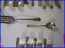 1950 APRIL WM ROGERS INT 48 PIECE DINNER SET FLATWARE SILVERWARE April 1950 APRIL WM ROGERS INT 48 PIECE DINNER SET FLATWARE SILVERWARE April