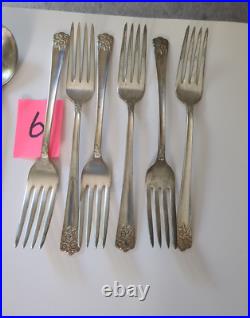 1950 APRIL WM ROGERS INT 48 PIECE DINNER SET FLATWARE SILVERWARE April 1950 APRIL WM ROGERS INT 48 PIECE DINNER SET FLATWARE SILVERWARE April