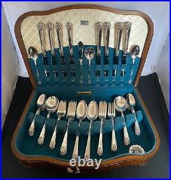 1950 April Wm Rogers International 52 Piece Dinner Set Flatware Silverware