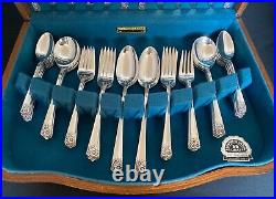 1950 April Wm Rogers International 52 Piece Dinner Set Flatware Silverware