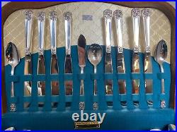 1950 April Wm Rogers International 52 Piece Dinner Set Flatware Silverware