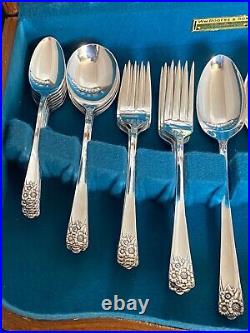 1950 April Wm Rogers International 52 Piece Dinner Set Flatware Silverware