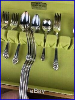1950 Oneida 1881 Rogers Plantation Silverware 50 Pieces 8 Place Setting Complete