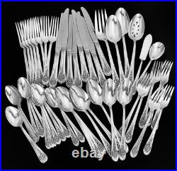 1953 Jubilee Wm Rogers International 54 Piece Dinner Flatware Silverware Set