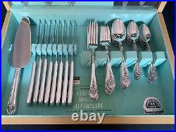 1953 Jubilee Wm Rogers International 54 Piece Dinner Flatware Silverware Set