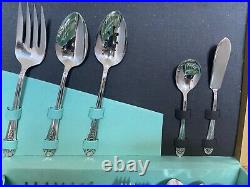 1953 Jubilee Wm Rogers International 54 Piece Dinner Flatware Silverware Set