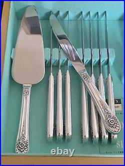 1953 Jubilee Wm Rogers International 54 Piece Dinner Flatware Silverware Set