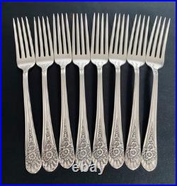 1953 Jubilee Wm Rogers International 54 Piece Dinner Flatware Silverware Set