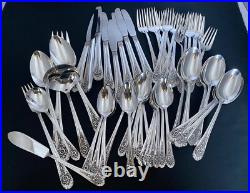 1953 Jubilee Wm Rogers International 54 Piece Grille Flatware Silverware Set Nos 1953 Jubilee Wm Rogers International 54 Piece Grille Flatware Silverware Set Nos