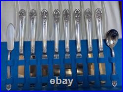 1953 Jubilee Wm Rogers International 54 Piece Grille Flatware Silverware Set Nos 1953 Jubilee Wm Rogers International 54 Piece Grille Flatware Silverware Set Nos