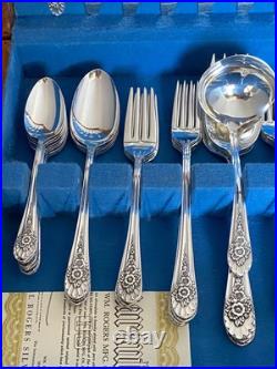 1953 Jubilee Wm Rogers International 54 Piece Grille Flatware Silverware Set Nos 1953 Jubilee Wm Rogers International 54 Piece Grille Flatware Silverware Set Nos