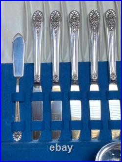 1953 Jubilee Wm Rogers International 54 Piece Grille Flatware Silverware Set Nos 1953 Jubilee Wm Rogers International 54 Piece Grille Flatware Silverware Set Nos
