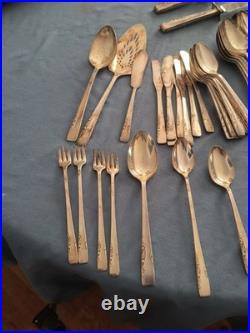 1954 Rogers Oneida 1881 s/p 91pc flatware Proposal 4 place setting for 12 plus