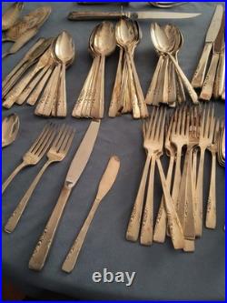 1954 Rogers Oneida 1881 s/p 91pc flatware Proposal 4 place setting for 12 plus