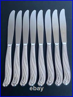 1958 Modern Scroll Wm Rogers 50 Piece Flatware Silverware Set For 8