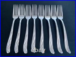 1958 Modern Scroll Wm Rogers 50 Piece Flatware Silverware Set For 8