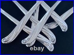 1958 Modern Scroll Wm Rogers 50 Piece Flatware Silverware Set For 8 1958 Modern Scroll Wm Rogers 50 Piece Flatware Silverware Set For 8