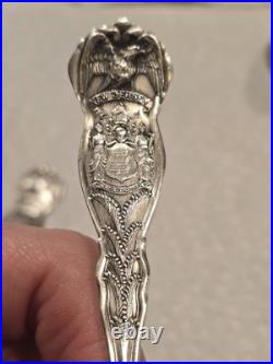 23 Vintage Silver/plate Wm. Roger Souvenir State Spoons multi states, listed