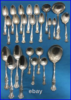 24 Pc 1904 VINTAGE Grape Silverplated SPOONS LADLES & SERVING PCS by 1847 Rogers 24 Pc 1904 VINTAGE Grape Silverplated SPOONS LADLES & SERVING PCS by 1847 Rogers