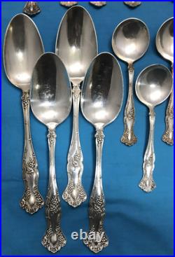 24 Pc 1904 VINTAGE Grape Silverplated SPOONS LADLES & SERVING PCS by 1847 Rogers 24 Pc 1904 VINTAGE Grape Silverplated SPOONS LADLES & SERVING PCS by 1847 Rogers