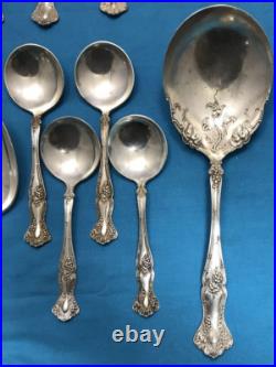 24 Pc 1904 VINTAGE Grape Silverplated SPOONS LADLES & SERVING PCS by 1847 Rogers 24 Pc 1904 VINTAGE Grape Silverplated SPOONS LADLES & SERVING PCS by 1847 Rogers