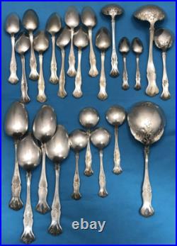 24 Pc 1904 VINTAGE Grape Silverplated SPOONS LADLES & SERVING PCS by 1847 Rogers 24 Pc 1904 VINTAGE Grape Silverplated SPOONS LADLES & SERVING PCS by 1847 Rogers