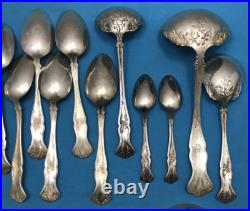 24 Pc 1904 VINTAGE Grape Silverplated SPOONS LADLES & SERVING PCS by 1847 Rogers 24 Pc 1904 VINTAGE Grape Silverplated SPOONS LADLES & SERVING PCS by 1847 Rogers