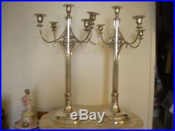 27 PR OF SIVERPLATED ART NOUVEAU CANDELABRAS 4 ARMS 5 LIGHTS Wm A. ROGERS